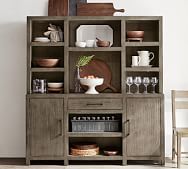 Solid Wood Hutch Pottery Barn Landon Reclaimed Wood Buffet Hutch Set