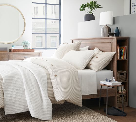 Astoria Storage Headboard & Platform Bed Pottery Barn