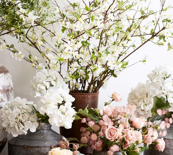 Faux Dogwood Branch Artificial Flowers Pottery Barn