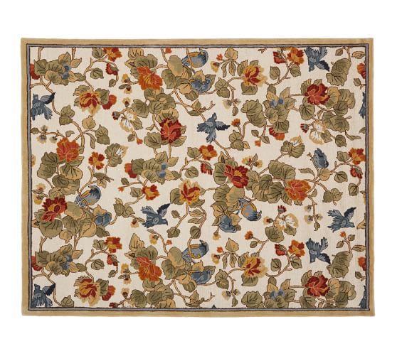 Bird Floral Rug Pottery Barn