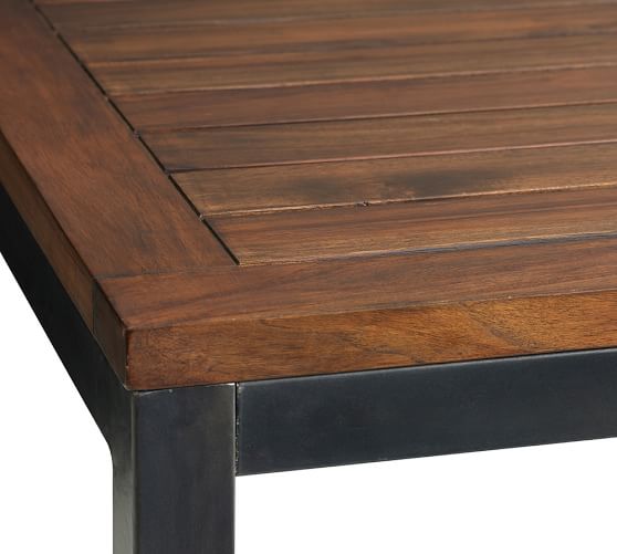 Carmen Teak Rectangular Dining Table & XBack Bistro Chair Set