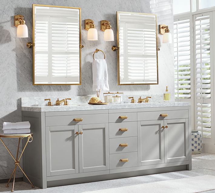Kensington Pivot Rectangular Wall Mirror Pottery Barn