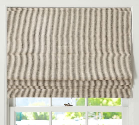 Mini Stripe Cordless Roman Shade Pottery Barn