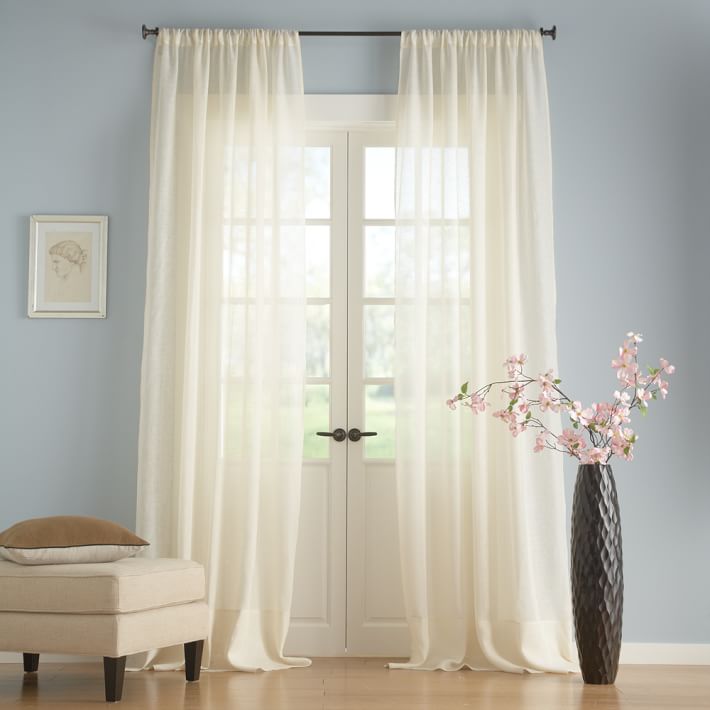Linen Sheer Curtain Pottery Barn
