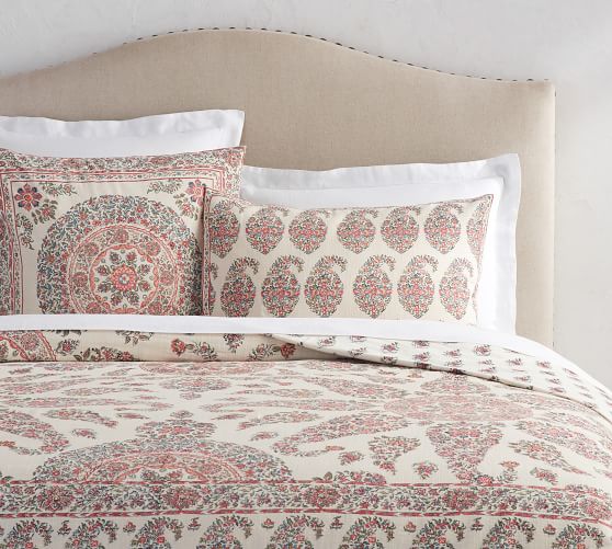 Remy Paisley Print Reversible Cotton Patterned Duvet Cover & Sham