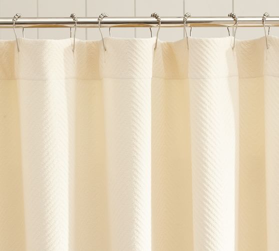 Chevron Matelasse Shower Curtain Pottery Barn