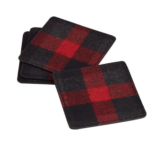 Buffalo Check Coasters, Set of 4 Pottery Barn