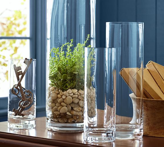 Aegean Clear Glass Vases Pottery Barn