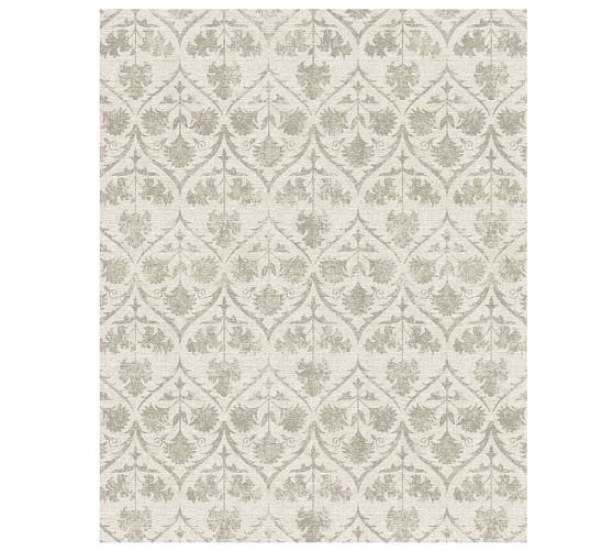 Megan Custom Tufted Rug Ivory/Indigo Pottery Barn