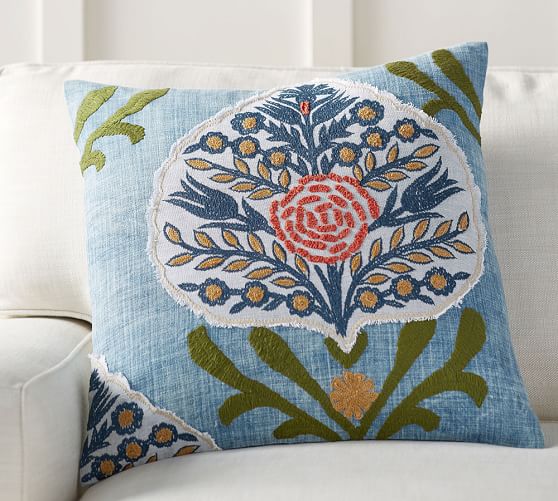 Kayra Appliqué Decorative Pillow Cover Pottery Barn