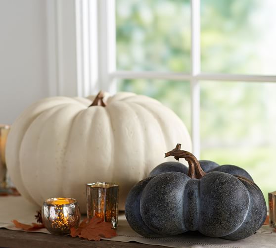 Outdoor Halloween Faux Pumpkin Pottery Barn