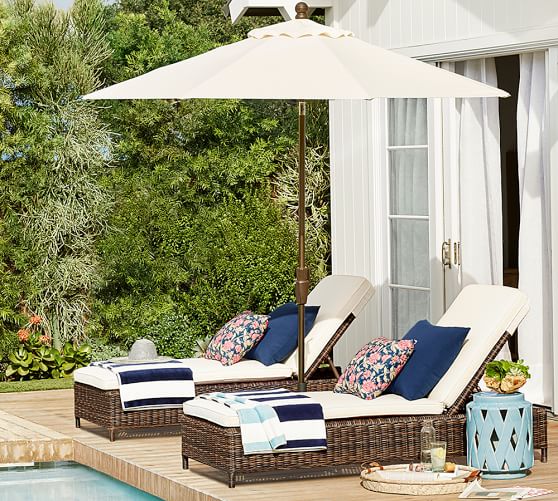 Torrey Outdoor Collection Wicker Furniture Pottery Barn Espresso Torrey All Weather Wicker Chaise