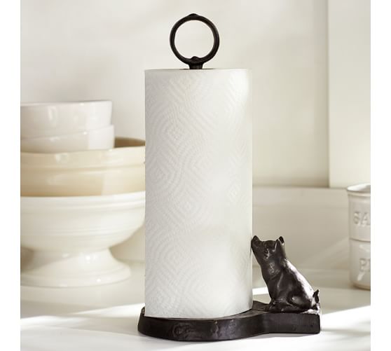 Vintage Blacksmith Pig Paper Towel Holder Kitchen Accessories