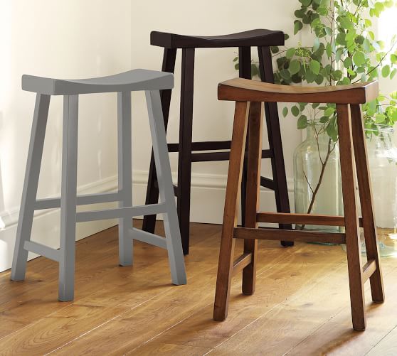 Tibetan Bar & Counter Stool, Slate Gray Pottery Barn
