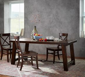 Benchwright Extending Pedestal Dining Table Alfresco Brown