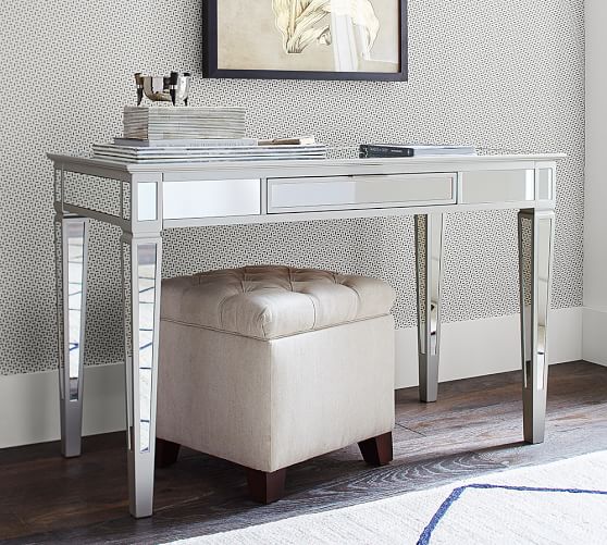 Park Mirrored Desk, Office Desk Pottery Barn