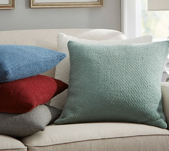 Stinson Chenille Pillow Cover Pottery Barn