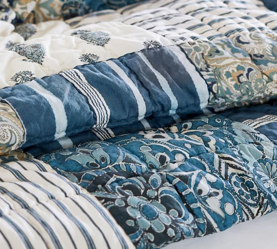 Mackenna Patchwork Quilt & Sham Pottery Barn