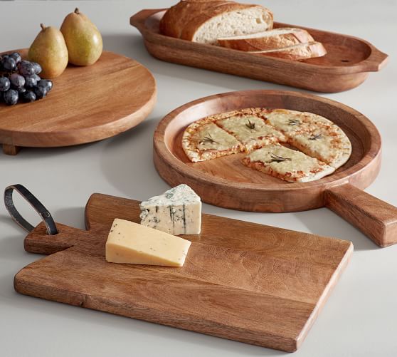 Farmhouse Wood Large Oval Bowl Pottery Barn