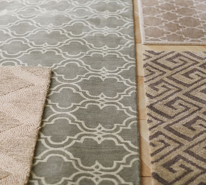 Scroll Tile Rug Gray Pottery Barn