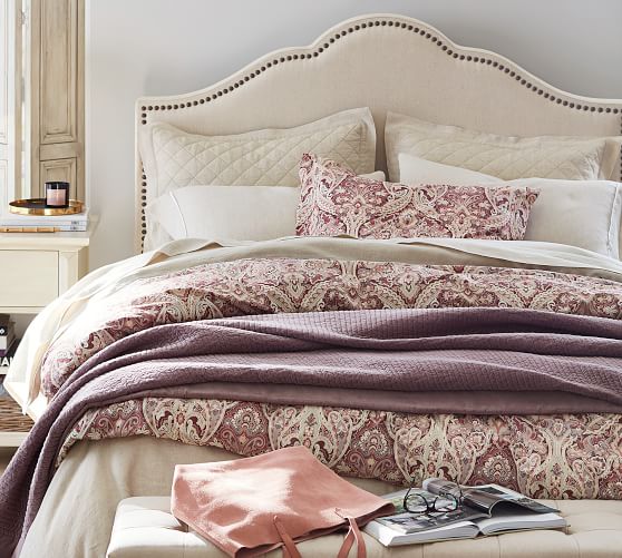 Velvet Channel Sham Standard Lavender Pottery Barn