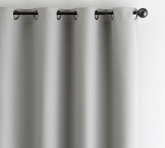 Indoor Outdoor Grommet Curtain Gray Drizzle Pottery Barn
