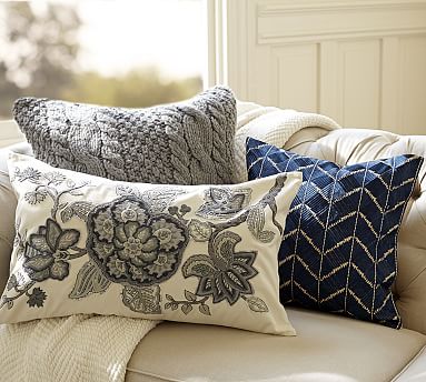 pillow palampore lumbar allegra embroidered pottery barn covers