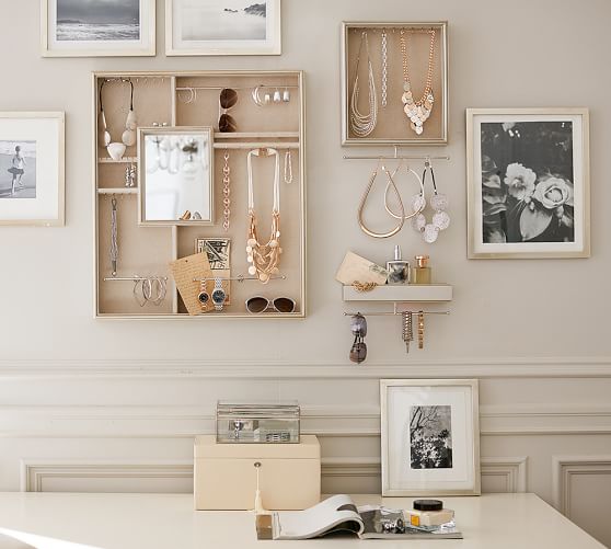 Blake Wall Mount Jewelry Shadow Box | Pottery Barn