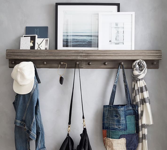 Shelf Ledge With Hooks Pottery Barn