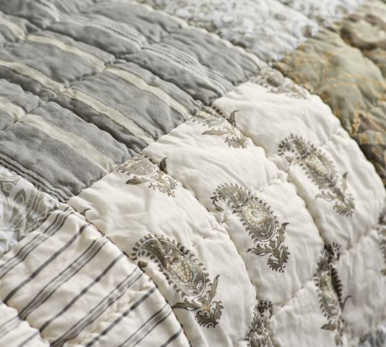 Mackenna Patchwork Quilt & Sham Pottery Barn