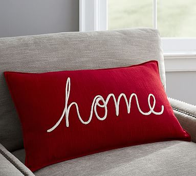 pillow lumbar embroidered pillows barn pottery potterybarn christmas winter decorative desde guardado