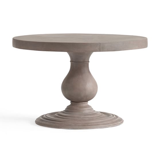 Geneva Concrete Round Dining Table & Torrey Side Chair Set Espresso