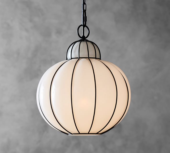 Milk Glass Pendant Light
