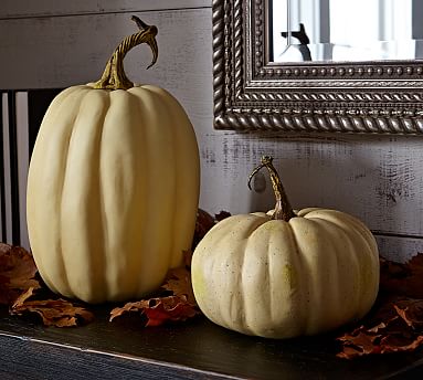 Faux Harvest White Pumpkins | Pottery Barn