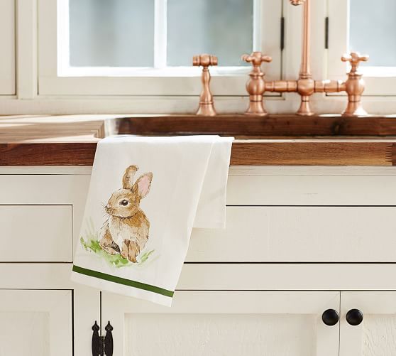 Pasture Bunny Kitchen Towel Pottery Barn