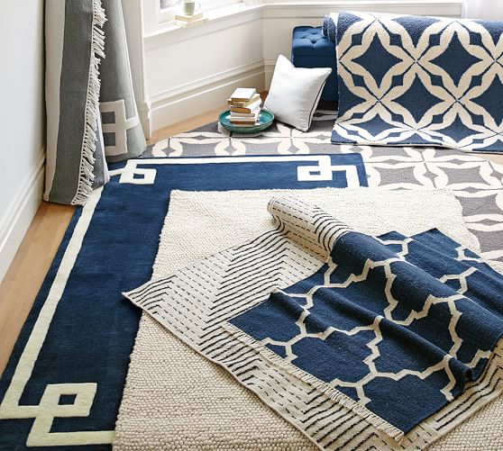 Pottery Barn's Black/White Zig Zag Dhurrie Rug