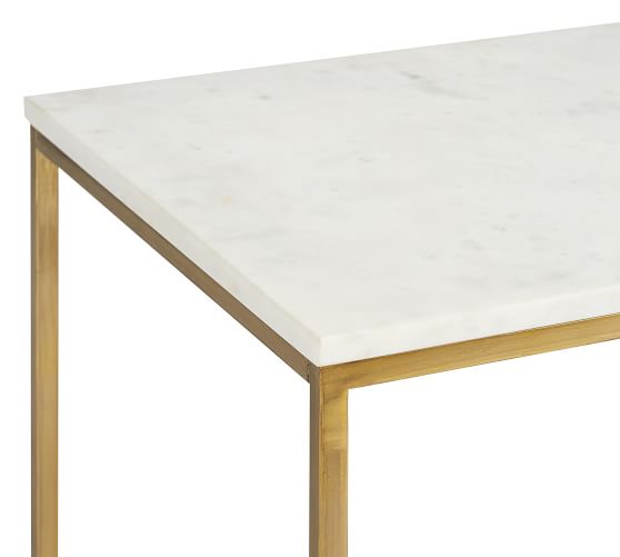 Delaney Marble Rectangular Coffee Table Pottery Barn Scroll To Previous Item