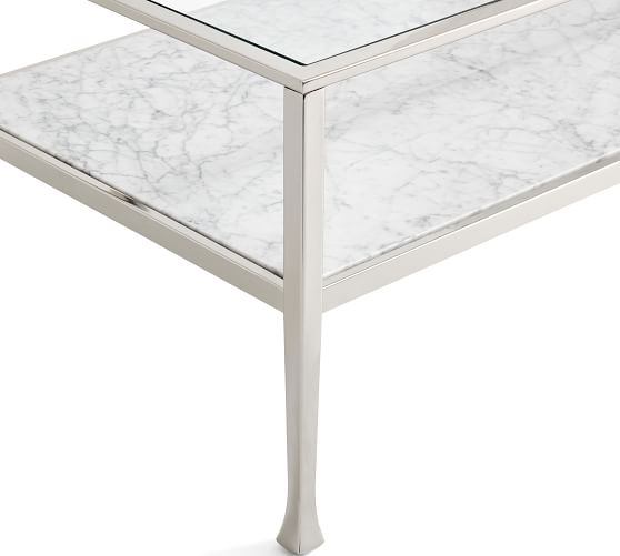 Tanner Marble Rectangular Coffee Table Pottery Barn Alternate View