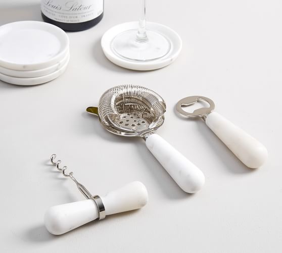 Grey White Marble Tableware Bars white marble bar tools