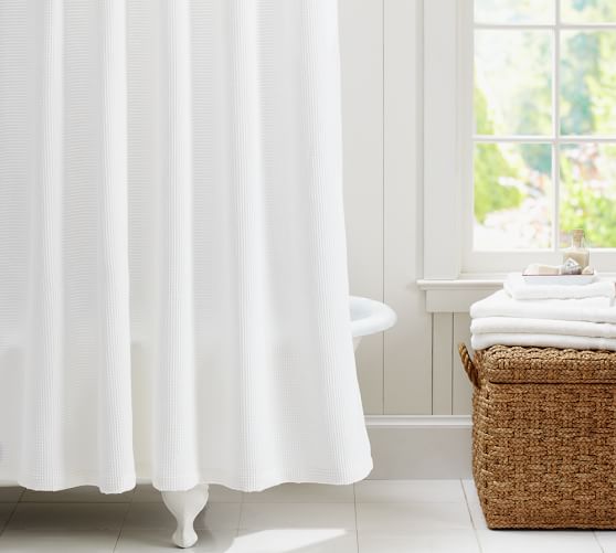 Waffle Weave Shower Curtain