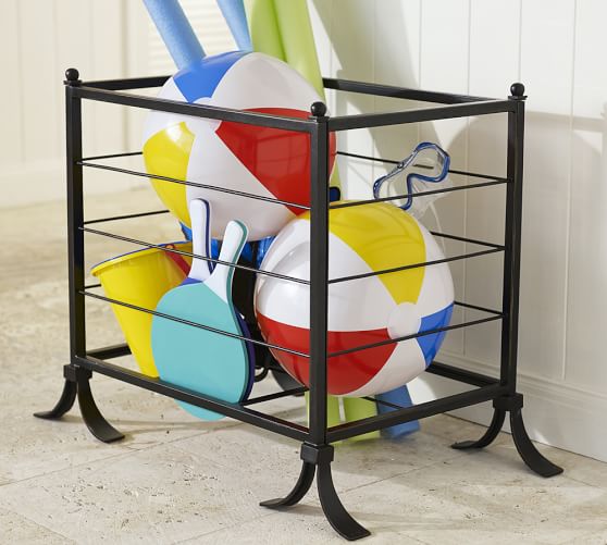 pool storage mesh bin