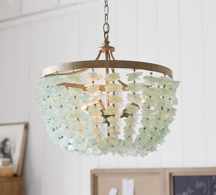 Enya Seaglass Chandelier Pottery Barn