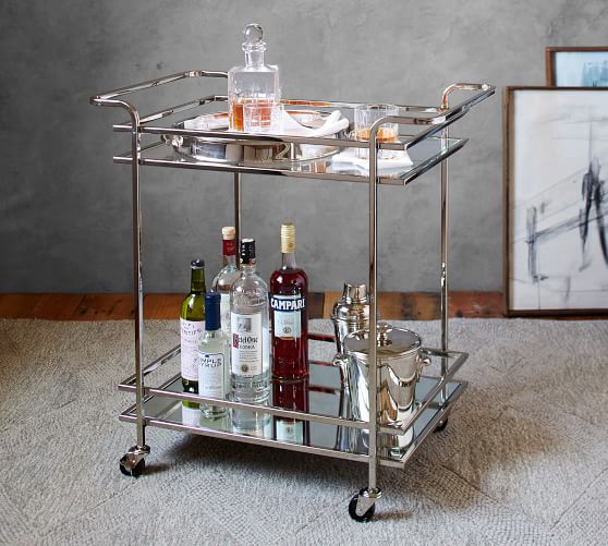 Skylar Bar Cart Pottery Barn Skylar Bar Cart
