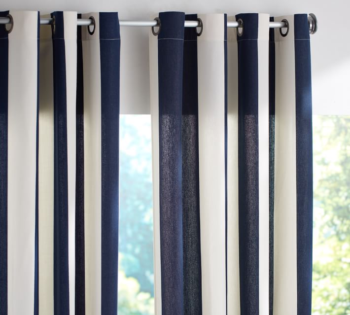 Pb Classic Stripe Indoor Outdoor Grommet Curtain Pottery Barn