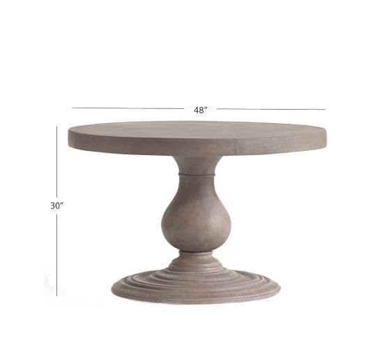 Geneva Concrete Round Dining Table Pottery Barn