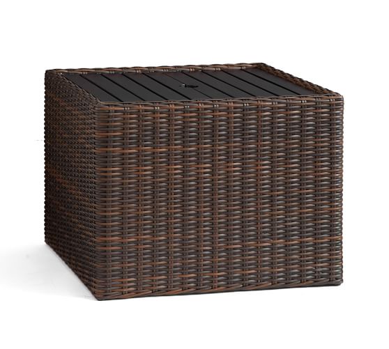 Torrey AllWeather Wicker Umbrella Stand Side Table Umbrella Stands