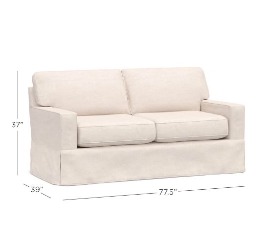 Buchanan Square Arm Slipcovered Fabric Sofa Collection Pottery Barn