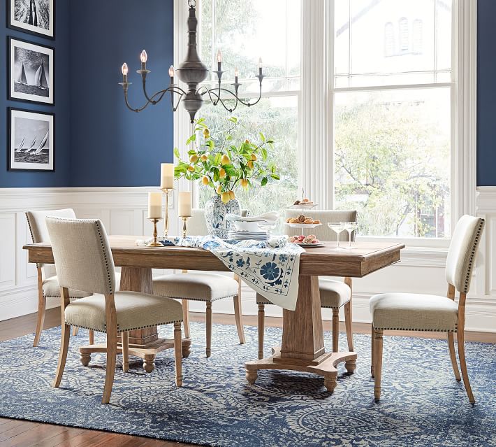 Brookings Chandelier in Roma Venice Dining Room - Pottery Barn.Come be inspired by 4th of July Tablescapes, Patriotic Decor & USA Finds: Happy Birthday, America in case you're in the mood for American flag and red, white, and blue festive finds.