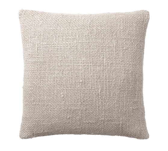 Faye Textured Linen Pillow Cover Flax Pottery Barn