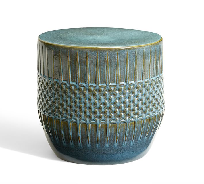 Ceramic Ethnic Outdoor Side Table Pottery Barn